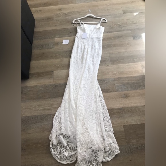 Lulus White Mesh Floral Embroidered Maxi Dress - Picture 6 of 10